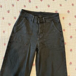 American Eagle Outfitters Gray Wide Leg Flare Jeans